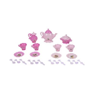 Disney Princess Set da Tavola Giocattolo 26 Pezzi Rosa con Piatti, Tazze e Posate