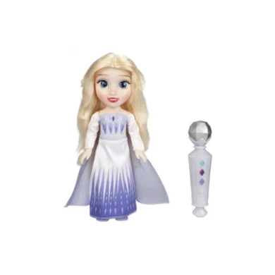 Disney Frozen Elsa Bambola Cantante 38 cm con Microfono Interattivo