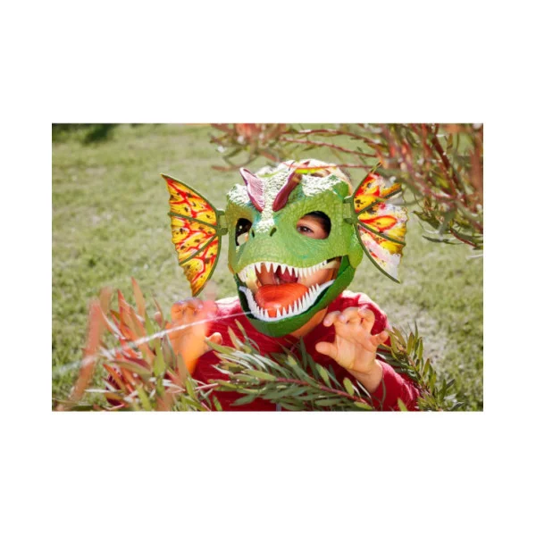 Jurassic World Maschera Dilofosauro – Con Suoni, Spruzzo d’Acqua e Cinghia Regolabile, per Bambini 4+ Anni