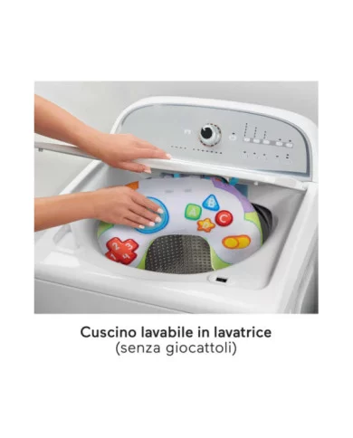 Fisher-Price Cuscino Baby Gamer sensoriale con 2 giochi agganciabili – Per neonati 0+ mesi, lavabile
