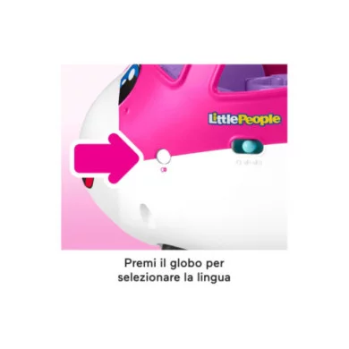 Fisher-Price Little People Barbie Aereo con luci, suoni, Barbie, Ken, pilota e valigia – 18+ mesi, multilingua