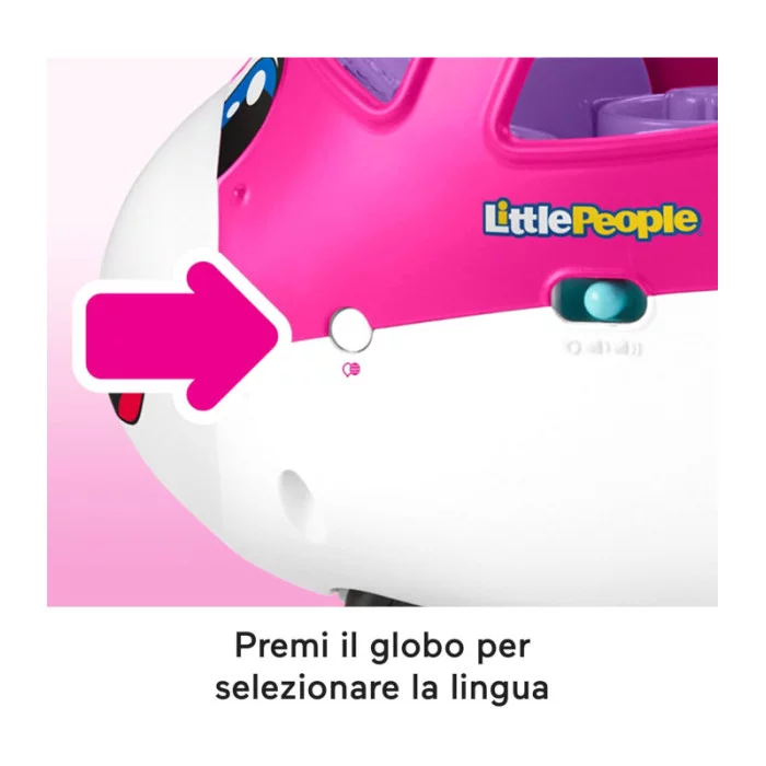 Fisher-Price Little People Barbie Aereo con luci, suoni, Barbie, Ken, pilota e valigia – 18+ mesi, multilingua