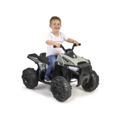 Quad Elettrico FEBER 12V – Un Posto, Velocità 5 km/h, Ruote Larghe, Retromarcia, per Bambini da 3 Anni