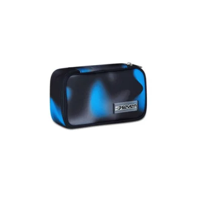 Astuccio Quick Case Seven Freethink Boy – 45 pezzi, completo, fantasia sfumature blu-nero, pratico e compatto