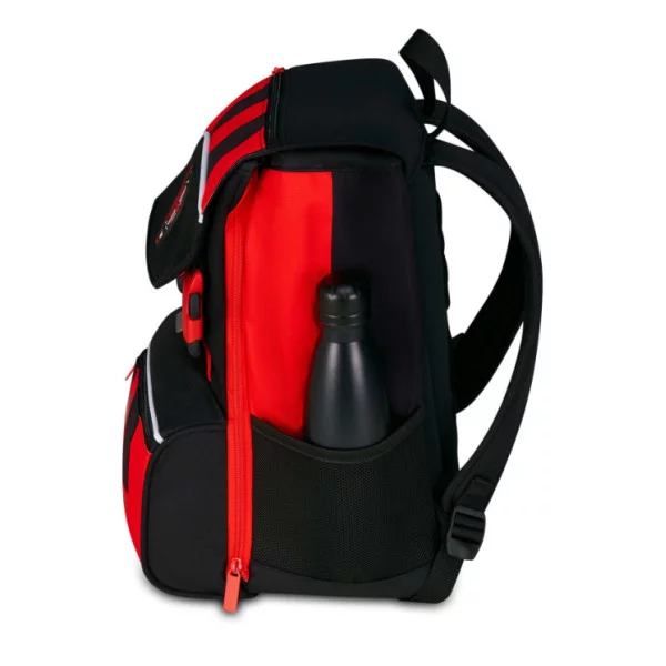 Zaino Estensibile Milan – 27L, doppio scomparto espandibile, colori rossoneri, patch logo AC Milan, scuola e tempo libero