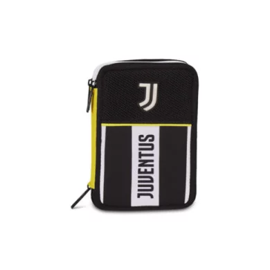 Astuccio Juventus 3 zip con 45 pezzi Mitama – triplo scomparto, completo scuola, design ufficiale bianconero