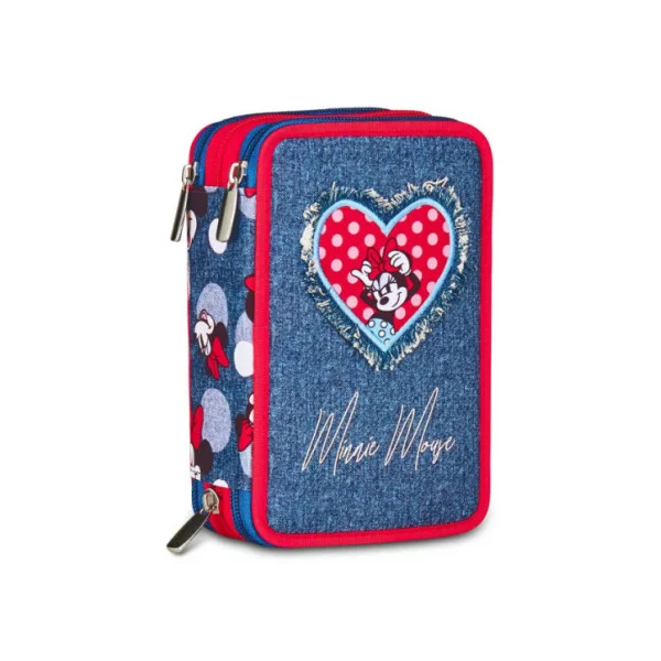 Astuccio 3 zip Minnie Prettied Up – Seven, 44 accessori scuola inclusi, fantasia colorata, ideale per bambine delle elementari