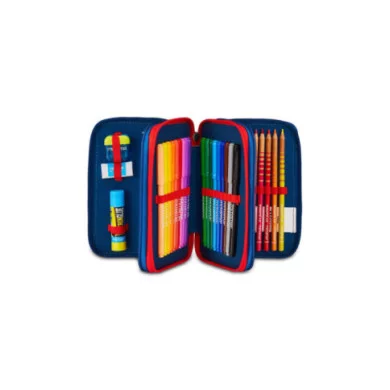 Astuccio 3 zip Minnie Prettied Up – Seven, 44 accessori scuola inclusi, fantasia colorata, ideale per bambine delle elementari