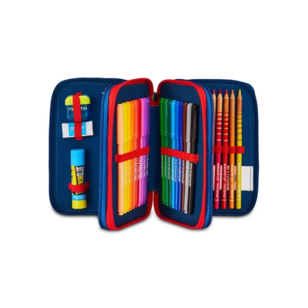 Astuccio 3 zip Minnie Prettied Up – Seven, 44 accessori scuola inclusi, fantasia colorata, ideale per bambine delle elementari