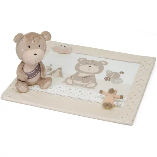 Palestrina Foppapedretti Trainer Augh, Tappeto Gioco 0m+, Imbottito con Giochi Sensoriali e Peluche, Lavabile