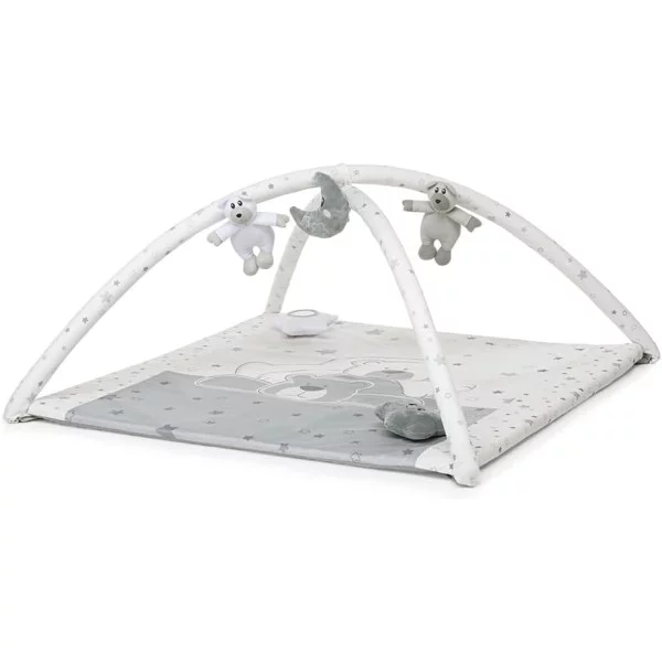 Palestrina Foppapedretti Trainer Dolcestella, Tappeto Gioco Neonato 0m+, Archi con Peluche Sensoriali, Lavabile