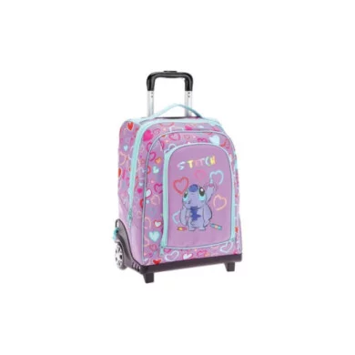 Zaino trolley Maricart Stitch 34,5x25x52 cm con ruote, manico telescopico 3 step, spallacci traspiranti, licenza ufficiale