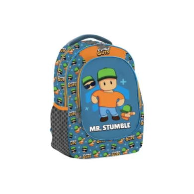 Zaino scuola Maricart Stumble Guys ovetto 32x21,5x42 cm con 2 scomparti, imbottito, licenza ufficiale, per elementari