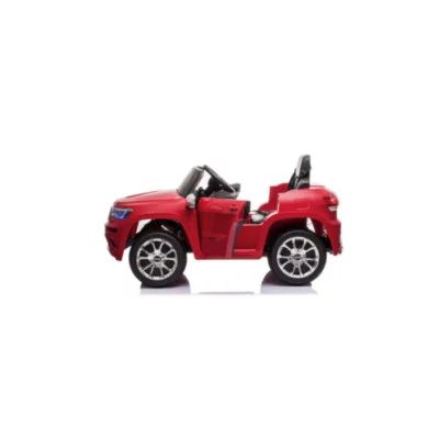 Auto Elettrica per Bambini 12V Jeep Grand Cherokee Rossa con Sedili in Pelle, Luci LED, Suoni e Telecomando