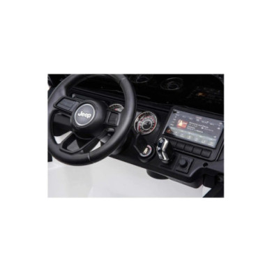 Auto Elettrica per Bambini Jeep Rubicon Nera 12V con Telecomando, Porte Apribili, Luci LED e Bluetooth