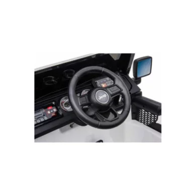 Auto Elettrica per Bambini Jeep Rubicon Nera 12V con Telecomando, Porte Apribili, Luci LED e Bluetooth