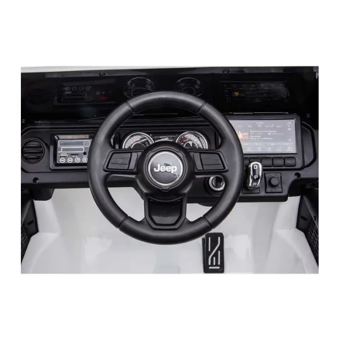 Auto Elettrica per Bambini Jeep Rubicon Nera 12V con Telecomando, Porte Apribili, Luci LED e Bluetooth