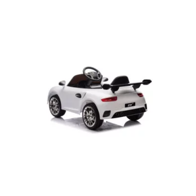 Auto Elettrica per Bambini Porsche Ruf Small 12V Bianca con Telecomando, Sedile in Pelle, Luci LED e Suoni