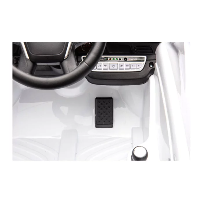 Auto Elettrica per Bambini Porsche Ruf Small 12V Bianca con Telecomando, Sedile in Pelle, Luci LED e Suoni