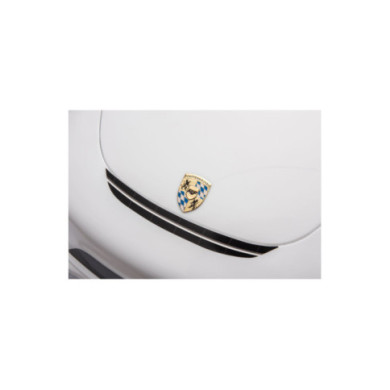 Auto Elettrica per Bambini Porsche Ruf Small 12V Bianca con Telecomando, Sedile in Pelle, Luci LED e Suoni