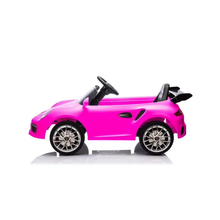 Auto Elettrica Bambini Porsche Ruf Small 12V Rosa con Telecomando, Sedile in Pelle, Luci LED, Suoni e Licenza