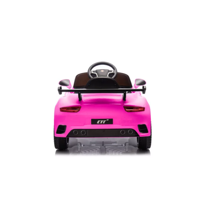 Auto Elettrica Bambini Porsche Ruf Small 12V Rosa con Telecomando, Sedile in Pelle, Luci LED, Suoni e Licenza