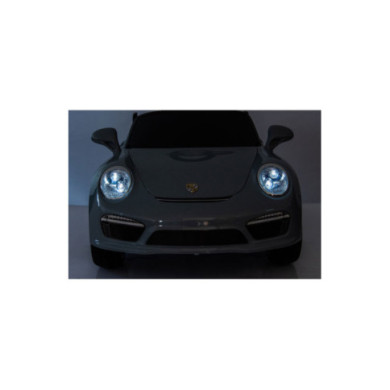 Auto Elettrica Bambini Porsche Ruf Small 12V Grigia con Telecomando, Sedile in Pelle, Luci LED, Suoni e Licenza