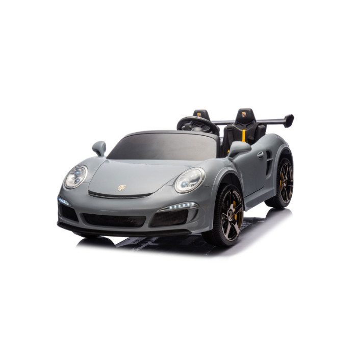 Auto Elettrica Bambini Porsche Ruf Big 24V Grigia con 2 Posti, MP4, Sedili in Pelle, Telecomando e Porte Apribili