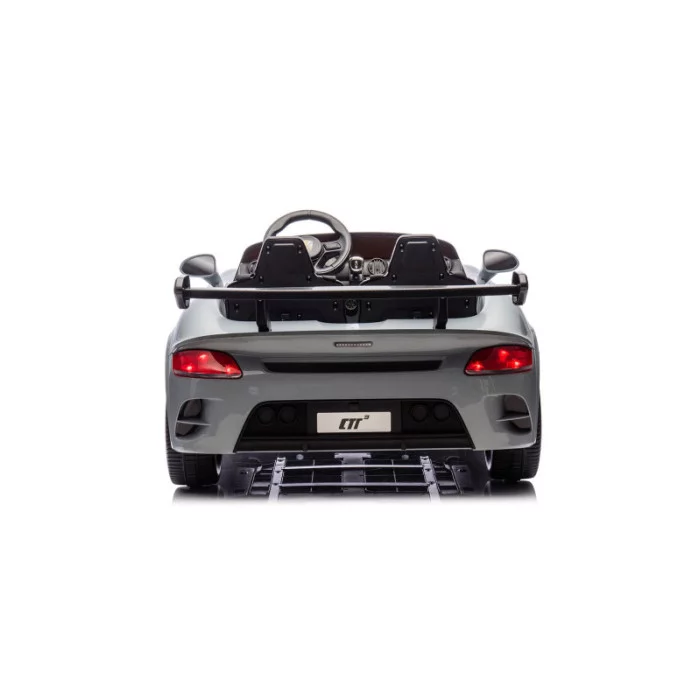 Auto Elettrica Bambini Porsche Ruf Big 24V Grigia con 2 Posti, MP4, Sedili in Pelle, Telecomando e Porte Apribili