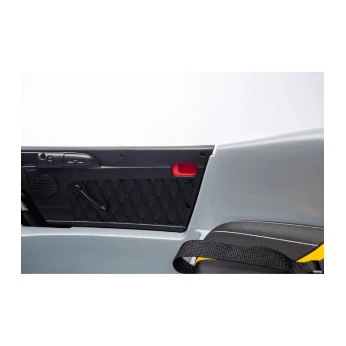 Auto Elettrica Bambini Porsche Ruf Big 24V Grigia con 2 Posti, MP4, Sedili in Pelle, Telecomando e Porte Apribili