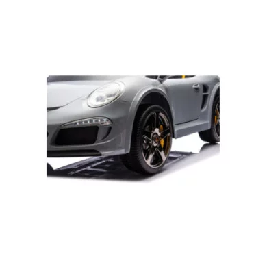 Auto Elettrica Bambini Porsche Ruf Big 24V Grigia con 2 Posti, MP4, Sedili in Pelle, Telecomando e Porte Apribili