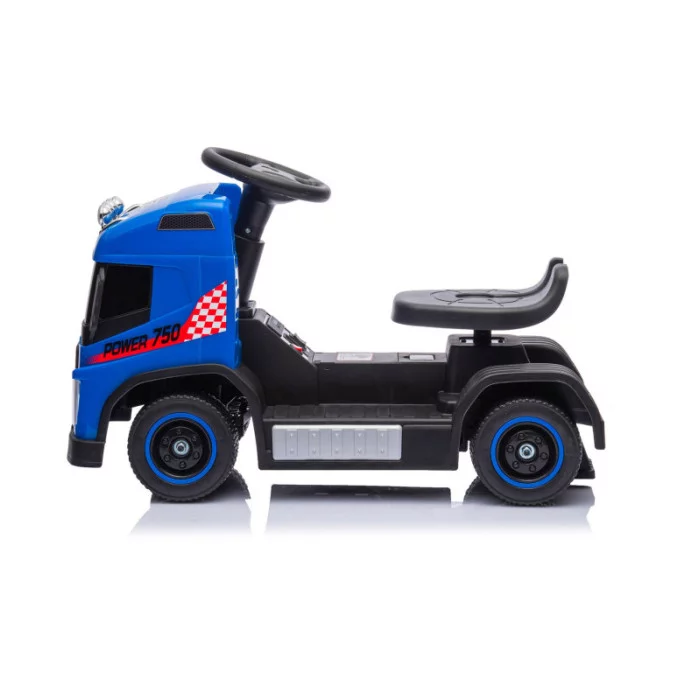 Camion Elettrico per Bambini 6V Small Truck Blu con Luci LED, Suoni, Retromarcia e Caricabatterie Incluso