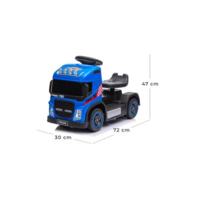 Camion Elettrico per Bambini 6V Small Truck Blu con Luci LED, Suoni, Retromarcia e Caricabatterie Incluso