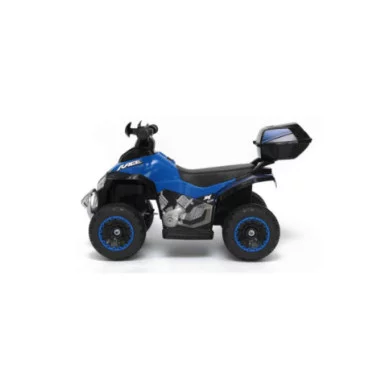 Mini Quad Elettrico per Bambini 6V Blu Kid Go Deluxe con Luci, Musica, 4 Ruote Stabili e Portapacchi Posteriore
