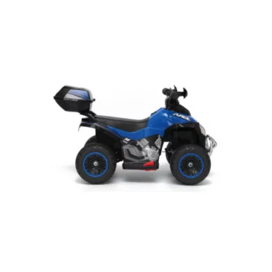 Mini Quad Elettrico per Bambini 6V Blu Kid Go Deluxe con Luci, Musica, 4 Ruote Stabili e Portapacchi Posteriore