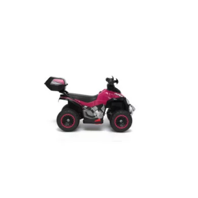 Mini Quad Elettrico per Bambini 6V Rosa Kid Go Deluxe con Luci, Musica, 4 Ruote Stabili e Portapacchi Posteriore