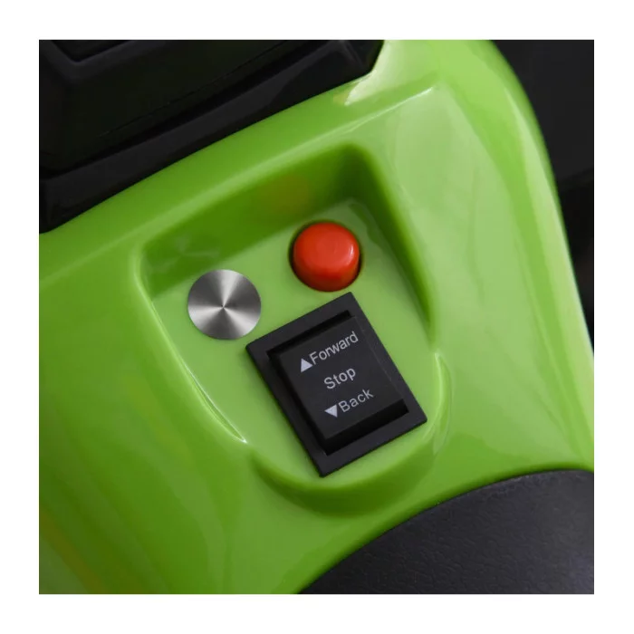 Mini Quad Elettrico per Bambini 6V Verde Kid Go Deluxe con Luci, Musica, 4 Ruote Stabili e Bauletto Posteriore