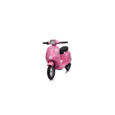 Moto Elettrica per Bambini 24V Rosa Deluxe con Luci LED, Suoni, Doppia Velocità, Soft Start e Ruote da 12”