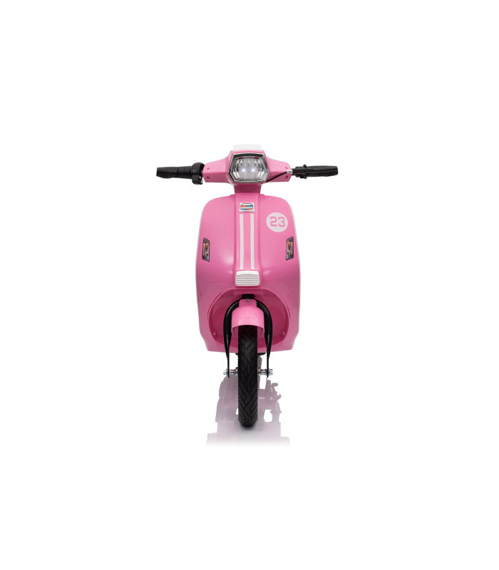 Moto Elettrica per Bambini 24V Rosa Deluxe con Luci LED, Suoni