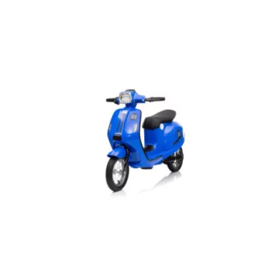 Moto Elettrica per Bambini 24V Blu Deluxe con Luci LED, Suoni, Soft Start, Acceleratore e Ruote da 12” Antiscivolo