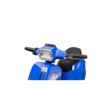 Moto Elettrica per Bambini 24V Blu Deluxe con Luci LED, Suoni, Soft Start, Acceleratore e Ruote da 12” Antiscivolo