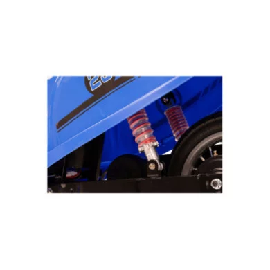 Moto Elettrica per Bambini 24V Blu Deluxe con Luci LED, Suoni, Soft Start, Acceleratore e Ruote da 12” Antiscivolo