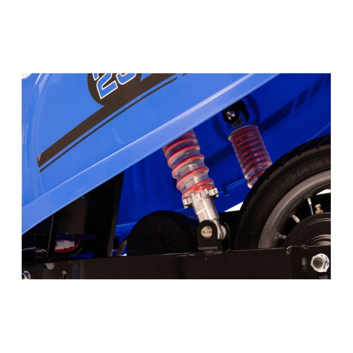 Moto Elettrica per Bambini 24V Blu Deluxe con Luci LED, Suoni, Soft Start, Acceleratore e Ruote da 12” Antiscivolo