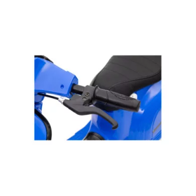 Moto Elettrica per Bambini 24V Blu Deluxe con Luci LED, Suoni, Soft Start, Acceleratore e Ruote da 12” Antiscivolo