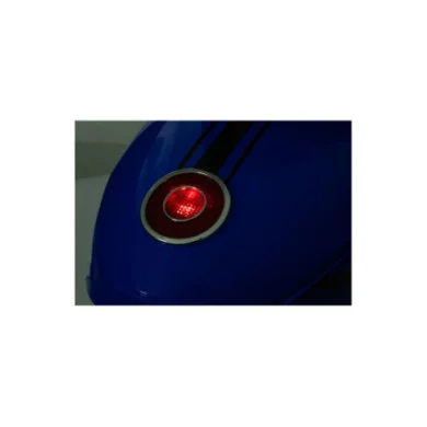 Moto Elettrica per Bambini 24V Blu Deluxe con Luci LED, Suoni, Soft Start, Acceleratore e Ruote da 12” Antiscivolo