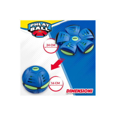 Wahu Phlat Ball Classic Blu – Frisbee che Diventa Palla, Gioco Esterno per Bambini 5+ Anni, Portatile e Divertente