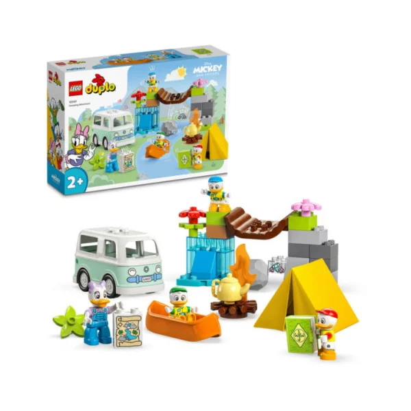 LEGO DUPLO Disney Topolino e i Suoi Amici 10997 Avventura in Campeggio con Camper Giocattolo e Paperina, Giochi per Bambini 2+