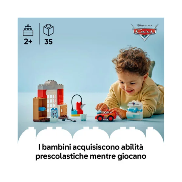 LEGO DUPLO │ Disney e Pixar 10456 La Visita di McQueen all’Officina di Doc, con Macchina Giocattolo e Accessori per Bambini 2+