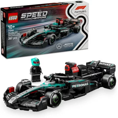 LEGO Speed Champions 77244 Auto da Corsa Mercedes-AMG PETRONAS F1 W 15 Macchina Giocattolo da Collezione con Pilota, Bambini10+