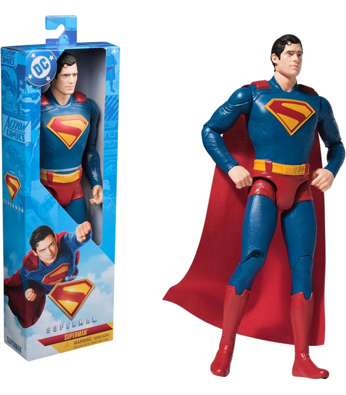 DC Comics Superman – Action Figure 30 cm Snodata con Mantello